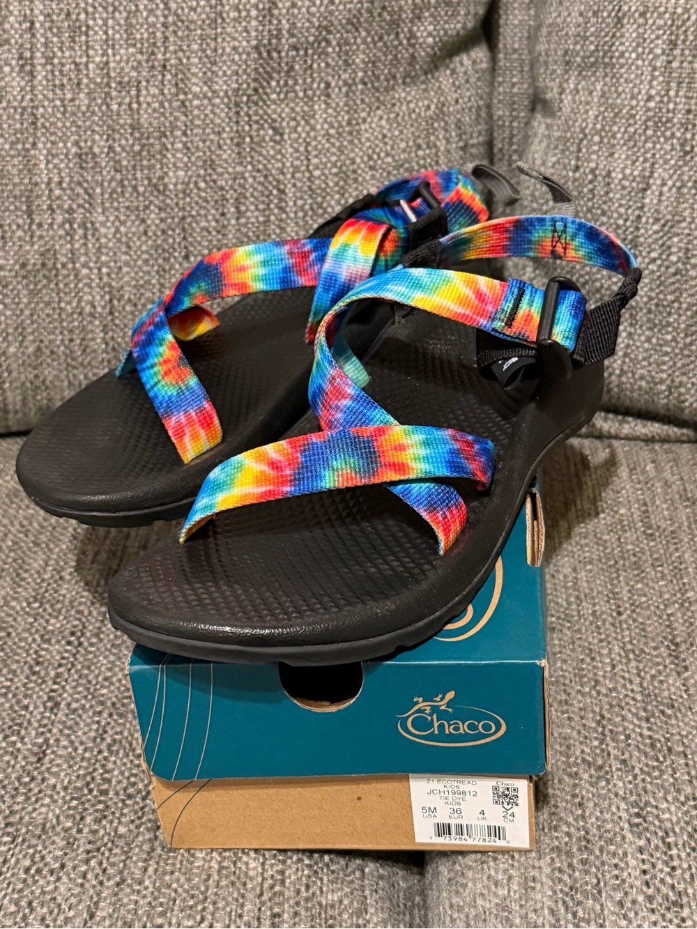 Chaco Kids Rainbow Tie-Dye Sandals